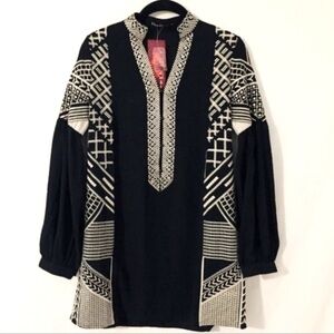 Khaadi | Dress | Embroidered Black Dress with White Embroidery